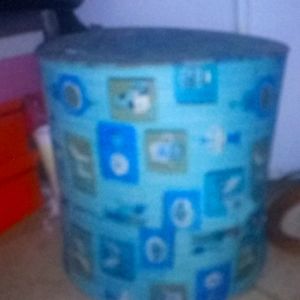 Large traveling hat box, antique